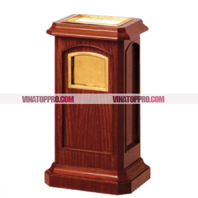 Thùng rác gỗ có gạt tàn thuốc A39-A 